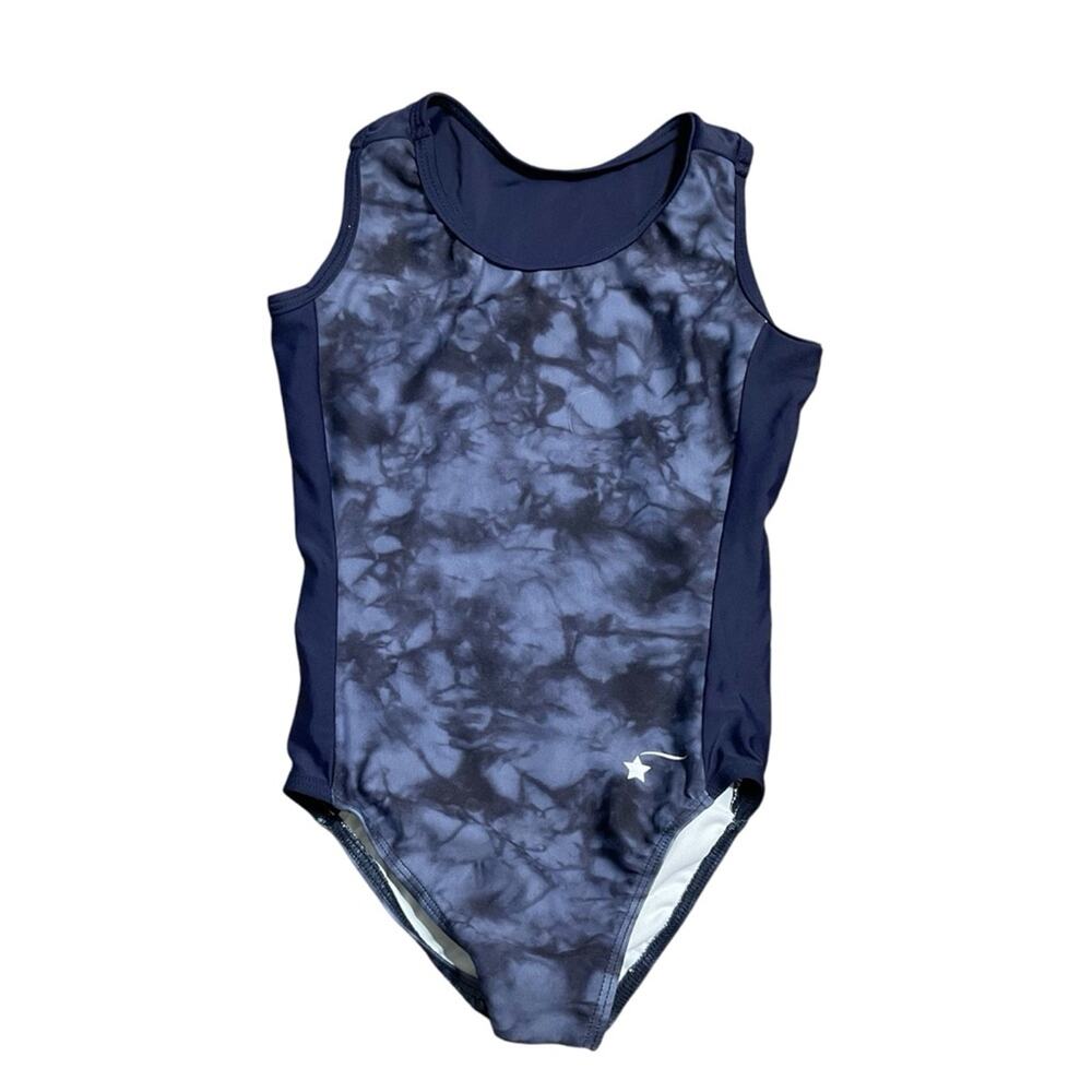 Destira Gymnastics Leotard Blue Tie-Dye Leotard Size Adult Small JR